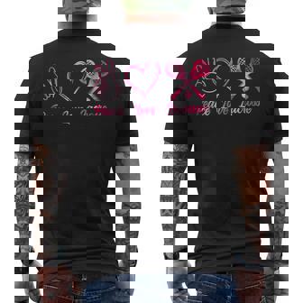 Peace Love Lacrosse Men's Back Print T-Shirt | Mazezy