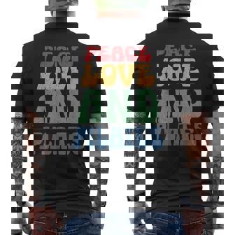 Peace Love And Pilates Meditation Instructor Pilates Men's Back Print T-Shirt | Mazezy