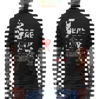 Peace Love Trains Cute Steam Engine Railfans Cartoon Train Tank Top Men's Back Print T-Shirt | Mazezy