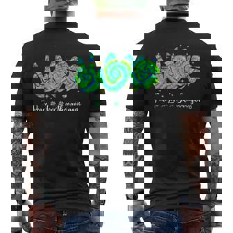 Peace Lovehenaniganst Patrick's Day Green Tie Dye メンズTシャツ バックプリント - Kawaiitshirt