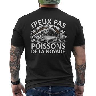 Peche J'peux Pas Je Doisauver Les Poissons Pêcheur Peche T-shirt imprimé au dos - Cadeauxyz