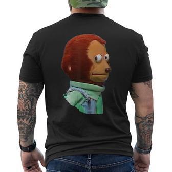 Pedro The Monkey Meme Iconic Side-Eye Expression Men's T-shirt Back Print - Thegiftio UK
