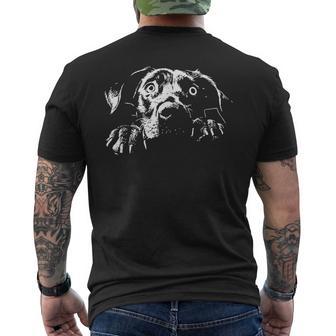 Peeking Catahoula Dog Graphic Men's T-shirt Back Print - Thegiftio UK
