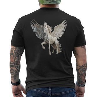 Pegasus Winged Flying Horse Greek Ancient Mythology Men's T-shirt Back Print - Thegiftio UK