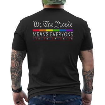 We The People Means Everyone Us Constitution Lgbt Pride Men's T-shirt Back Print - Thegiftio UK