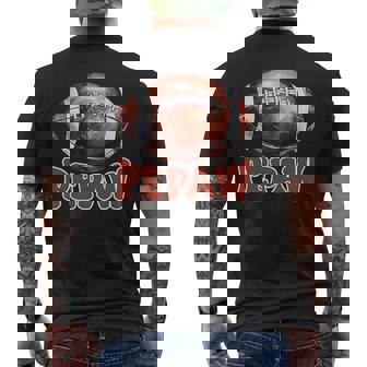 Pepaw Of The 1 Year Old Football 1st Year Down Bday Men's Back Print T-Shirt | Mazezy