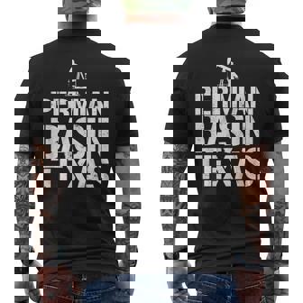 Permian Basin Texas Oilfield Worker Men's Back Print T-Shirt | Mazezy