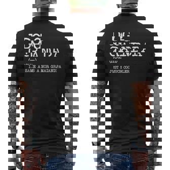 Perro Abuelo Definición Divertido Amante De Los Perros Camiseta Hombre Estampado Espalda - Regaloses