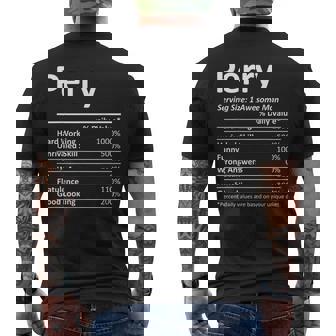 Perry Nutrition Divertente Compleanno Personalizzato Nome Idea Regalo T-shirt da uomo con stampa posteriore - Novitaregali