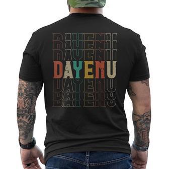 Pesach Passover Dayenu Enough Prayer Seder Jewish Holiday Men's T-shirt Back Print - Monsterry