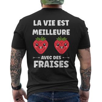 Petit Fruit Fraise Laie Est Meilleure Avec Les Fraises T-shirt imprimé au dos - Cadeauxyz