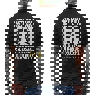 PhD Dad Proud Doctorate PHD Graduate Dad Graduation Men's Back Print T-Shirt | Mazezy