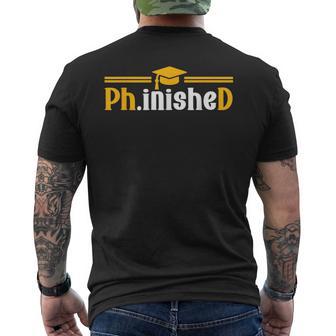 Phd Phinished Phd Graduation 2026 Men's T-shirt Back Print - Thegiftio UK