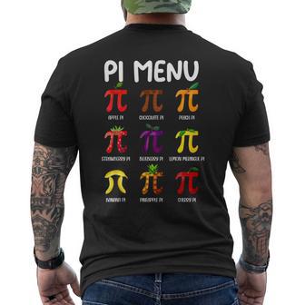 Pi Menu Pi Day Math Teachers 314 Pi Symbol Happy Pi Day Men's T-shirt Back Print - Thegiftio UK