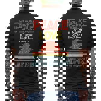 Piece Love Amateur Astronomy Funny Men's Back Print T-Shirt | Mazezy