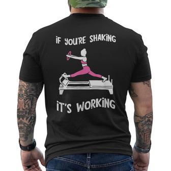 Pilates Workout Shaking Pilates Fitness Instructor Pilates Men's T-shirt Back Print - Thegiftio UK