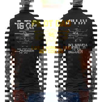 Pilot Dad Art For Men Father Aviation Airplane Pilot Men's Back Print T-Shirt | Mazezy