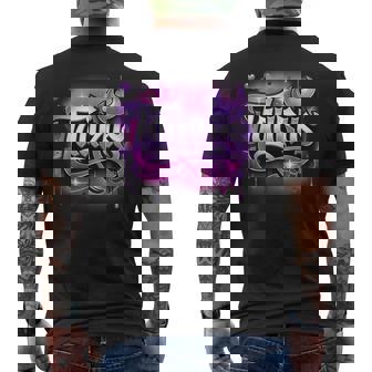 Pink & Purple Taurus Zodiac Star Sign Men's T-shirt Back Print - Thegiftio