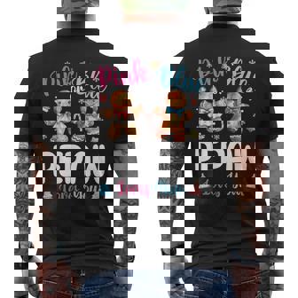 Pink Or Blue Pepaw Loves You Gender Reveal Christmas Men's Back Print T-Shirt | Mazezy