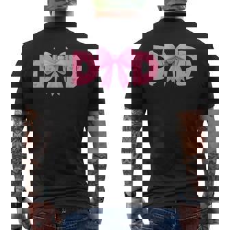 Pink Bow Dad Pocket Proud Dad Daughter Matching Fathers Day Men's T-shirt Back Print | Seseable UK