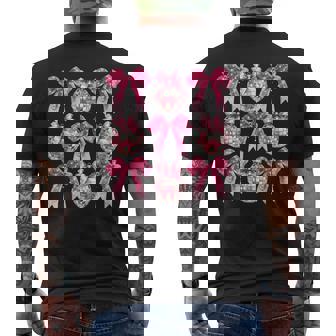 Pink Disco Ball Coquette Happy New Years 2026 Men's T-shirt Back Print - Thegiftio