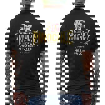 Pinochle Tshirt A Test Of My Skill Versus Your Luck Men's Back Print T-Shirt | Mazezy