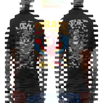 Pirate Pre-K Teacher Parrot Outfit For Fun Classroom Men's Back Print T-Shirt | Mazezy