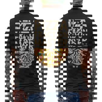 Pizza Fractions Slices Learning Math Tasty Parts Men's T-shirt Back Print - Thegiftio