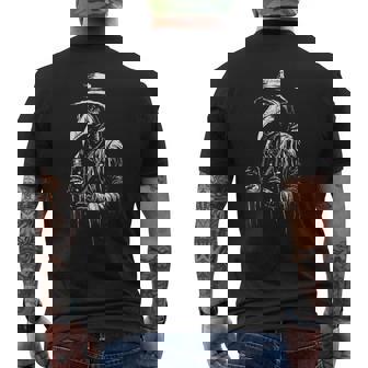 Plague Doctor Horror Death Occult Satanic Gothic Men's T-shirt Back Print | Mazezy