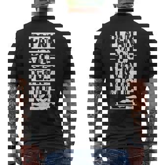 Plank You Very Much Pun For a Planking Fan Men's Back Print T-Shirt | Mazezy