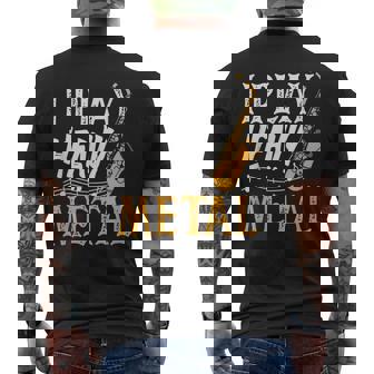 I Play Heavy Metal Saxophone Saxophonist Men's Back Print T-Shirt | Mazezy