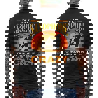 Play Saxophone Saxophonist Saying Music Jazz Tank Top Men's Back Print T-Shirt | Mazezy