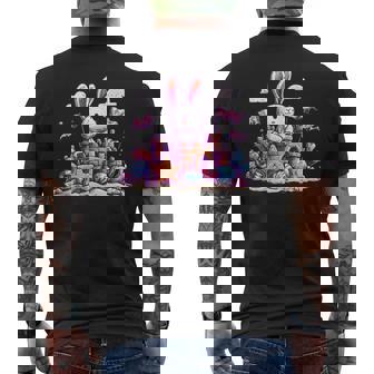 Playful Bunny Sandcastle Adventure Tank Top Men's Back Print T-Shirt | Mazezy