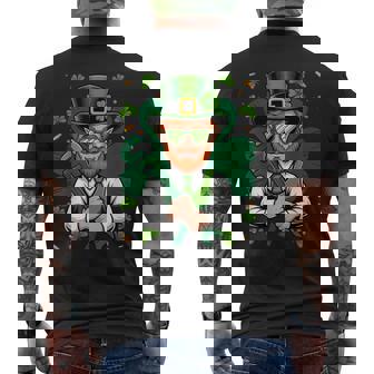 Plumber Saint Patrick's Day Irish Shamrock Plumbing Men's Back Print T-Shirt | Mazezy