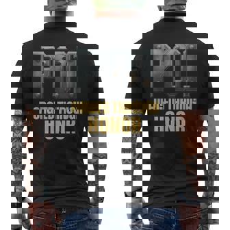 PO1 Shirt Petty Officer First Class Cool Military Pride Men's Back Print T-Shirt | Mazezy