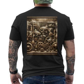 Poisson Mécanique Rétro T-shirt imprimé au dos - Cadeauxyz
