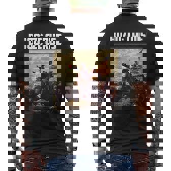 Political Party Booze Cruise Shades & Red Cups Tank Top Men's Back Print T-Shirt | Mazezy