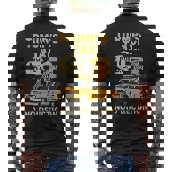Political Satire Trump’s Taxi No Direction Men's Back Print T-Shirt | Mazezy