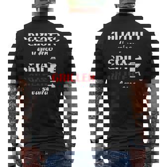 Poliziotto Di Giornoerial Griller Diera Grigliare Bbq T-shirt da uomo con stampa posteriore - Novitaregali