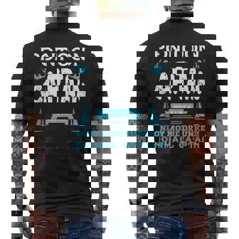 Pontoon Captain Just Like More Drunker Sailor Boating Tank Top Men's Back Print T-Shirt | Mazezy