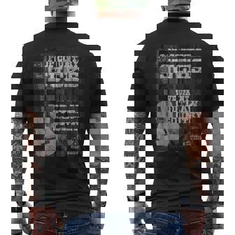 POP Country Sucks We Want Outlaw Country Music Men's Back Print T-Shirt | Mazezy