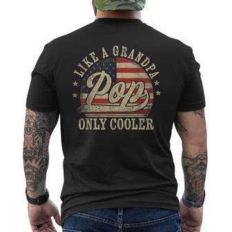 Pop Like A Grandpa Only Cooler Pop Father's Day Men's T-shirt Back Print - Thegiftio UK