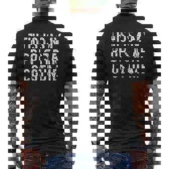 This Is My Pop-Star Costume Halloween Simple Kids Popstar Men's Back Print T-Shirt | Mazezy