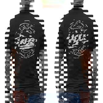 Pops Like a Grandpa Only Cooler Pops Father's Day Men's Back Print T-Shirt | Mazezy