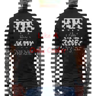 Pops Grandpa Cooler From Grandkids Father's Day Pops Men's Back Print T-Shirt | Mazezy