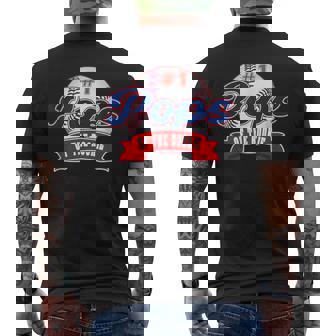 Pops Rookie Of Year 1st Birthday Baseball Theme Matching Men's Back Print T-Shirt | Mazezy