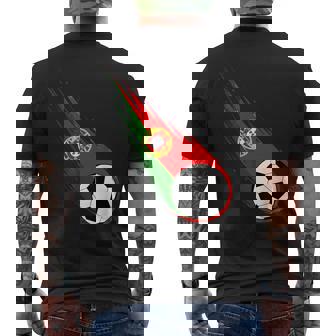 Portugal Flag Graphic Portugal Pride Heritage Men's Back Print T-Shirt | Mazezy