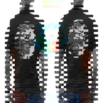 Portugal Flag Shark Portuguese Tank Top Men's Back Print T-Shirt | Mazezy