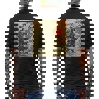 Possum Samurai Japanese Warrior Costume Sumi-e Art Men's Back Print T-Shirt | Mazezy