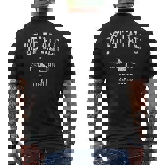 Post Falls ID J01 Vintage Athletic Sports Men's Back Print T-Shirt | Mazezy